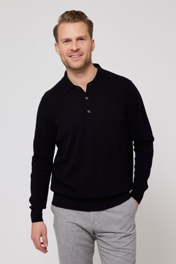 Polo Neck Sweater - Black