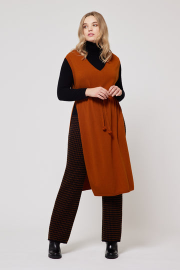 Cashmere Poncho - Orange