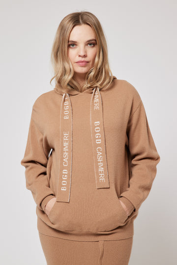 Cardigan With Hood - Camel