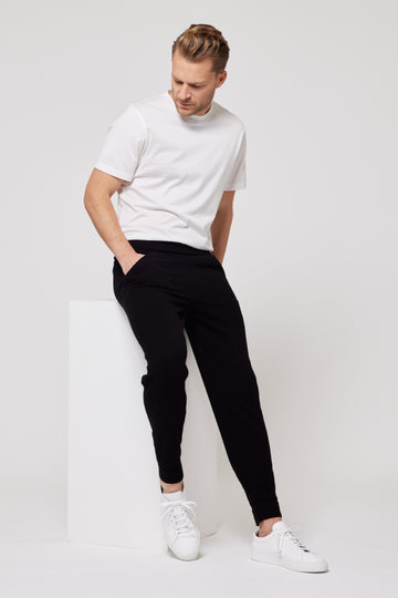 Cashmere Knitted Joggers - Black