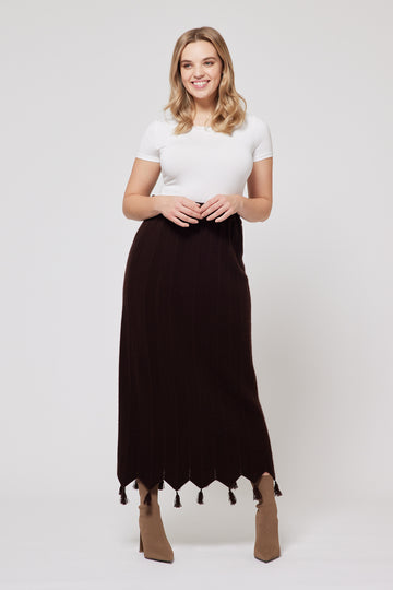 Cashmere Skirt - Brown