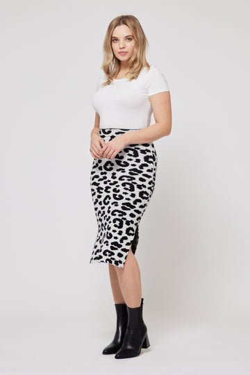 Cashmere Skirt - Black & White