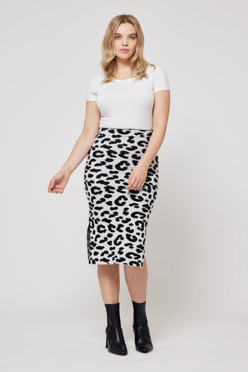 Cashmere Skirt - Black & White