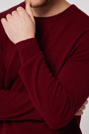 Cashmere Crew Neck Jumper - Burgundy