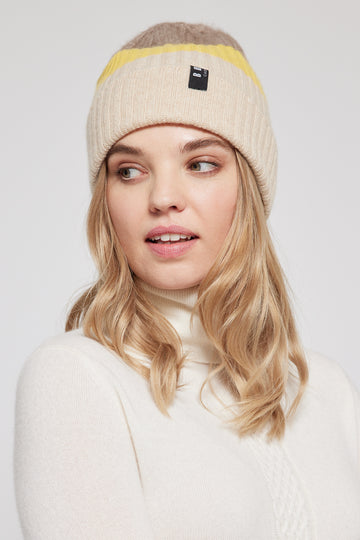 Cashmere Striped Beanie - Multi colour