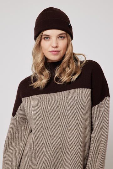 Cashmere Classic Beanie - Dark Brown