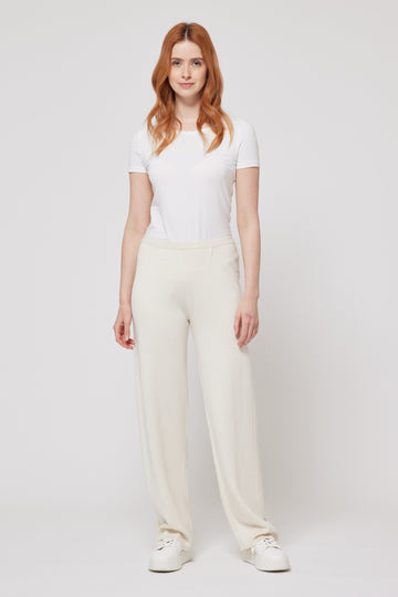 Cashmere Knitted Trousers - White