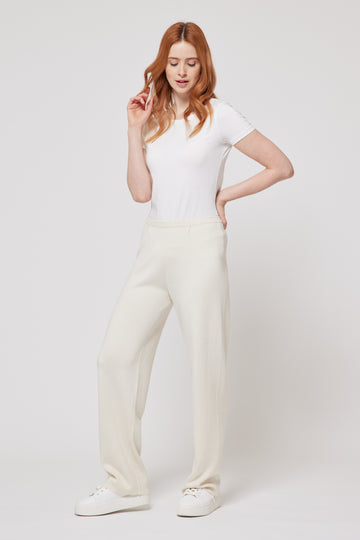 Cashmere Knitted Trousers - White